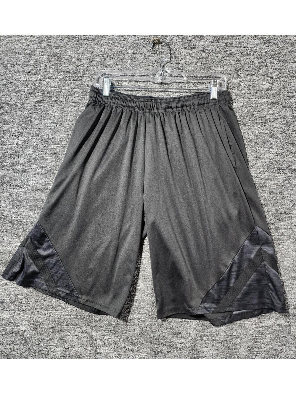 Game Time Men's Athletic Mesh Shorts Black Size M 11" Inseam 100% Polyester